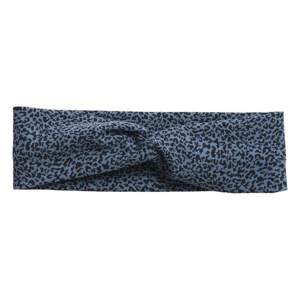 Athleta Knotted Headband Blue Cheetah Print